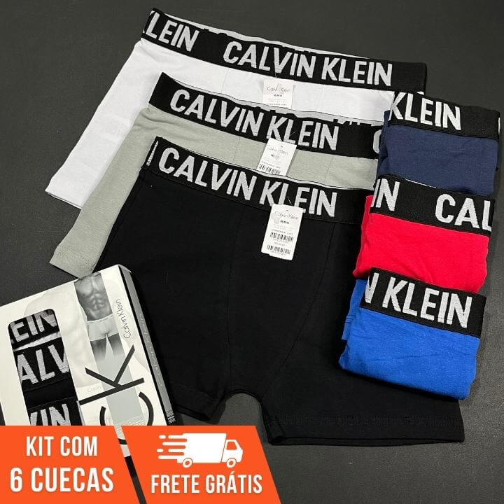 Kit 6 Cuecas Boxer Calvin Klein Black – Central das Cuecas